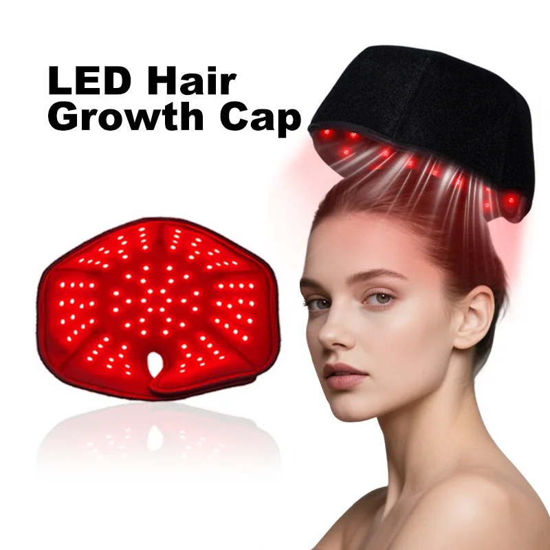 

Portable LED Near Infrared Light Red Light Therapy Cap 660NM 850NM Hair Growth Treatment Relieve Head Pain Home Use Hair Care