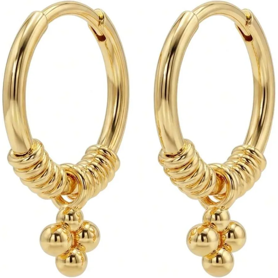 

Women's Gold Exquisite Dangle Earrings 14K Gold Plated Exquisite Cute Geometric Triangular Cone Dangle Earrings