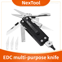 NexTool E1 Pocket Multitool 10 In 1 EDC Multi Functional Mini Tools Replaceable Carving Knifes Folding Scissors Outdoor Portable