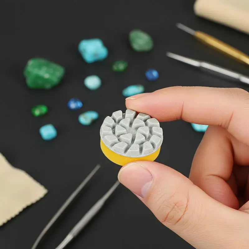 1 Inch Diamond Wet Polishing Pad Rust Removal Mini Grinding Disc for Jade Marble Stone Outdoor Stone Maintenance