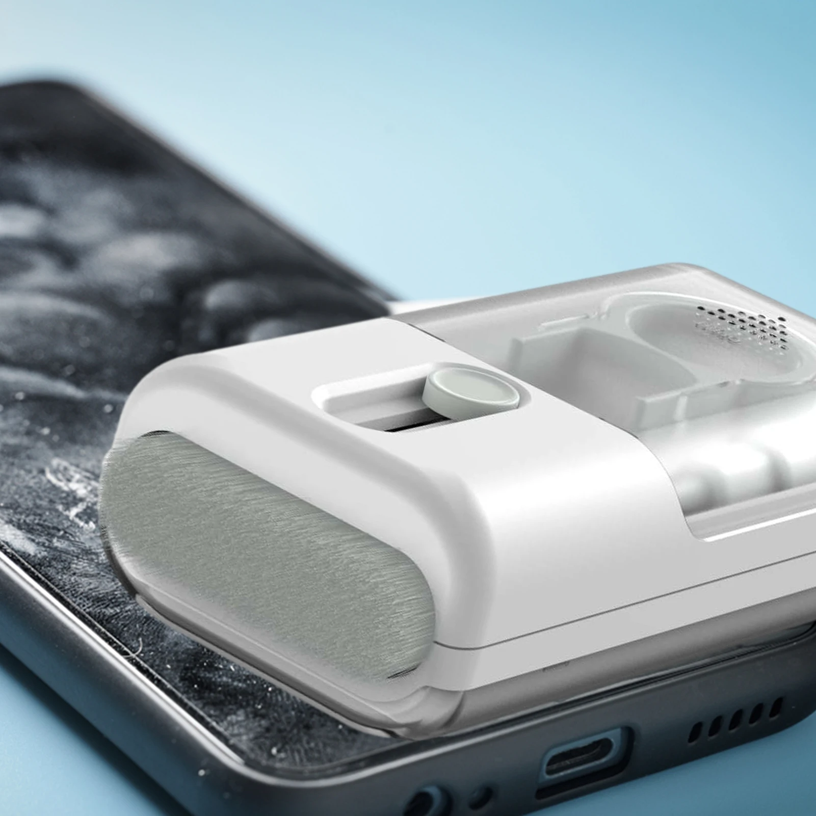 ชุดทำความสะอาดคีย์บอร์ดชุดทำความสะอาดพอร์ตโทรศัพท์พร้อมแปรงคีย์บอร์ดชุดทำความสะอาดอเนกประสงค์แปรงสำหรับหูฟังไร้สายเคส6