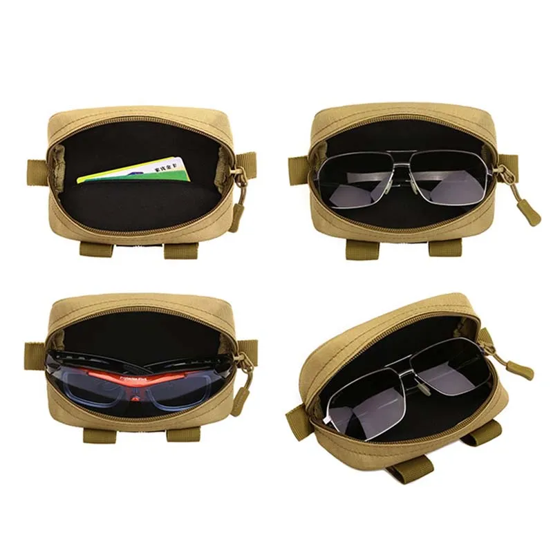 Portable Outdoor Tactical Glasses Bag Camouflage Men Nylon Waist Belt Sunglasses Pack Eyeglasses Case Outdoor Clutch Bag