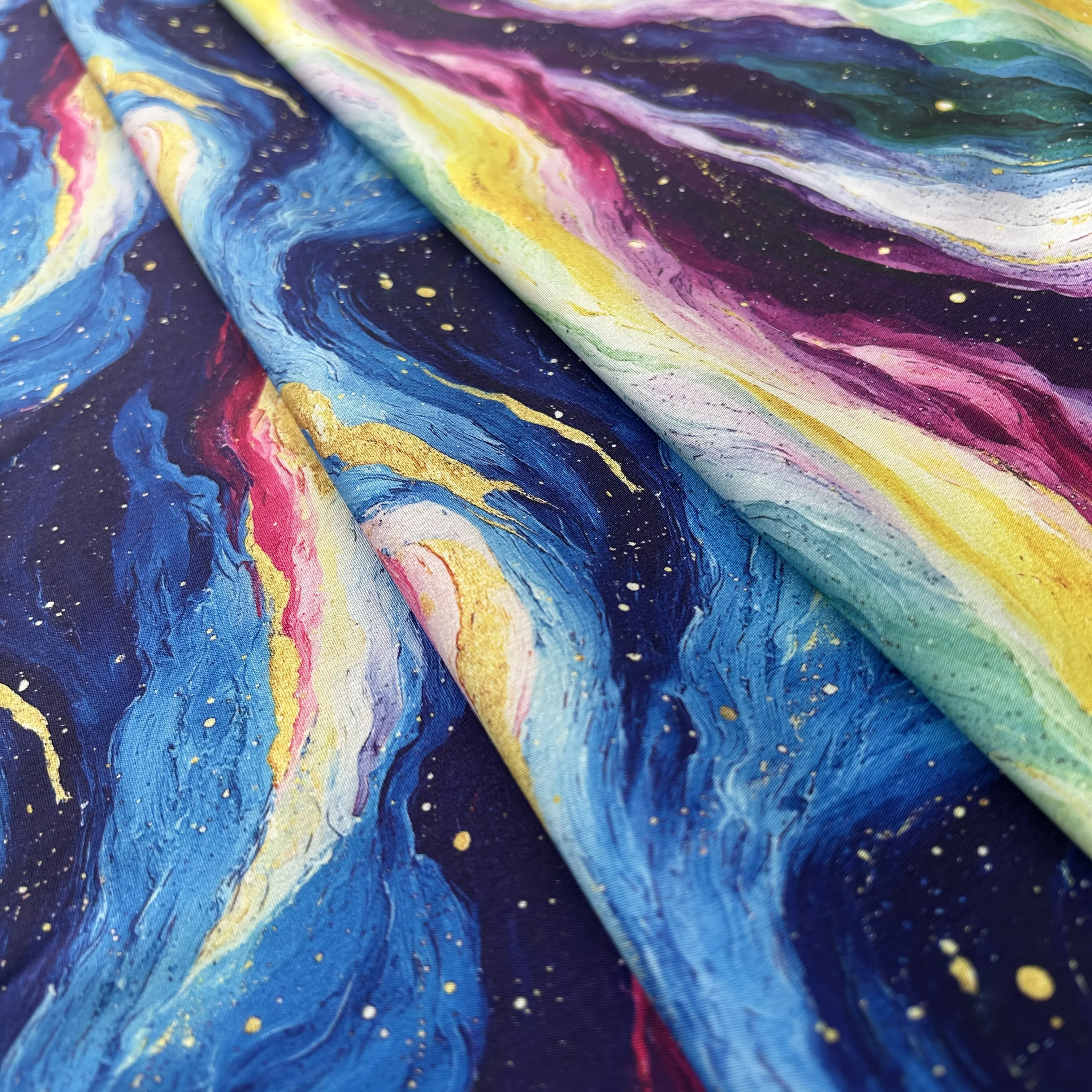 Afbeelding 4: 1pc, prachtige en oogverblindende bedrukte stof in sterrenhemelstijl, vol dromen! Handgemaakte stoffen materialen. 100% polyestervezel.