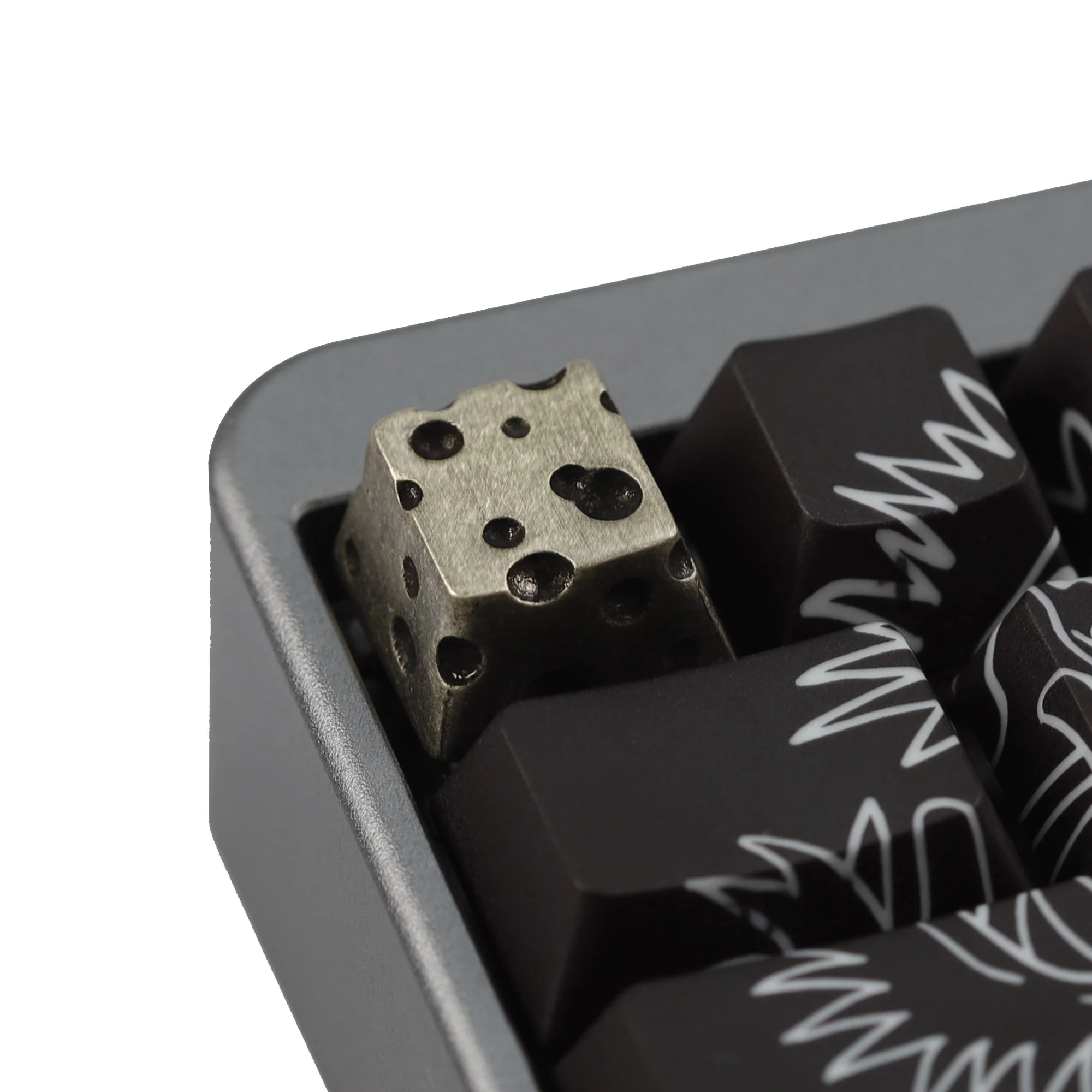 1pcs Three Color Cheese Themed Retro Brass White Purple Copper Dark Style Creative Unique Keycaps for MX Mechanical Keyboards