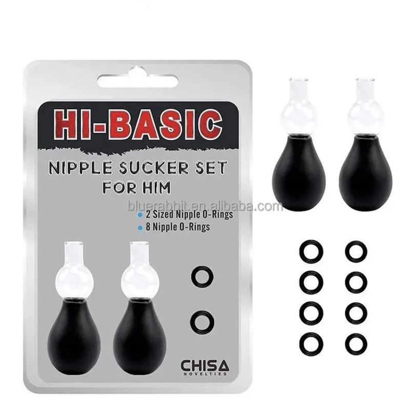 Nipple Sucker Wholesale Male Nipple Breast Pump Enlargement Vacuum Pump with 8 Rings