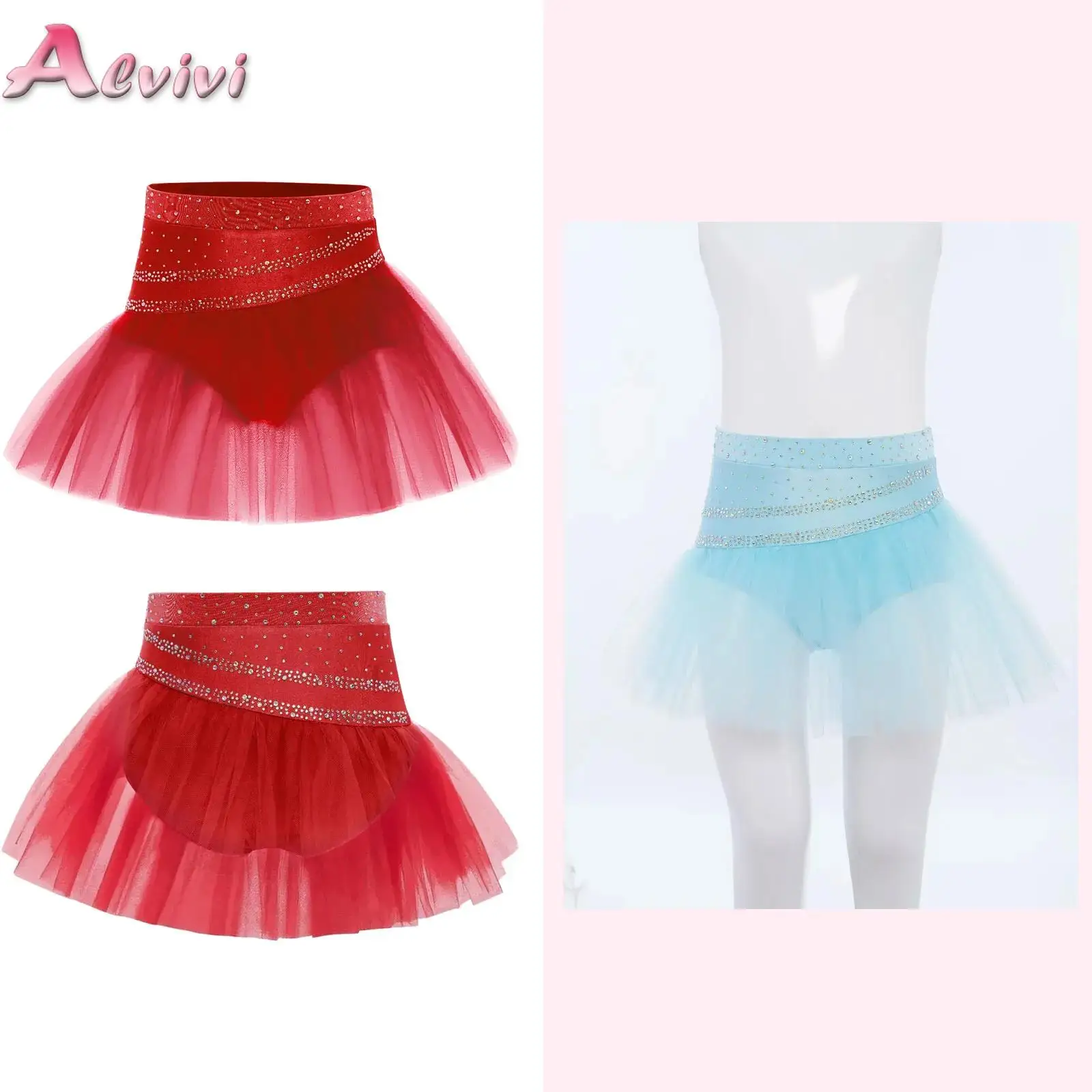 

2 Layers Tulle Skirts Tutu Princess Dress 4-16 Year Old Children's Halloween Ballet Dance Performance Short Mini Skirt Christmas