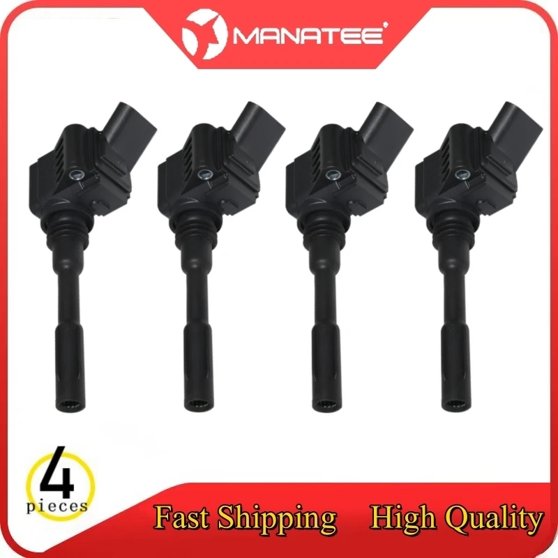 4PCS Ignition Coil For VW BEETLE 2014-2018 GOLF 2013-2016 JETTA 2012-2017 PASSAT 2014-2015 for AUDI A1 A3 A4 A5 A6 A7 06K905110H