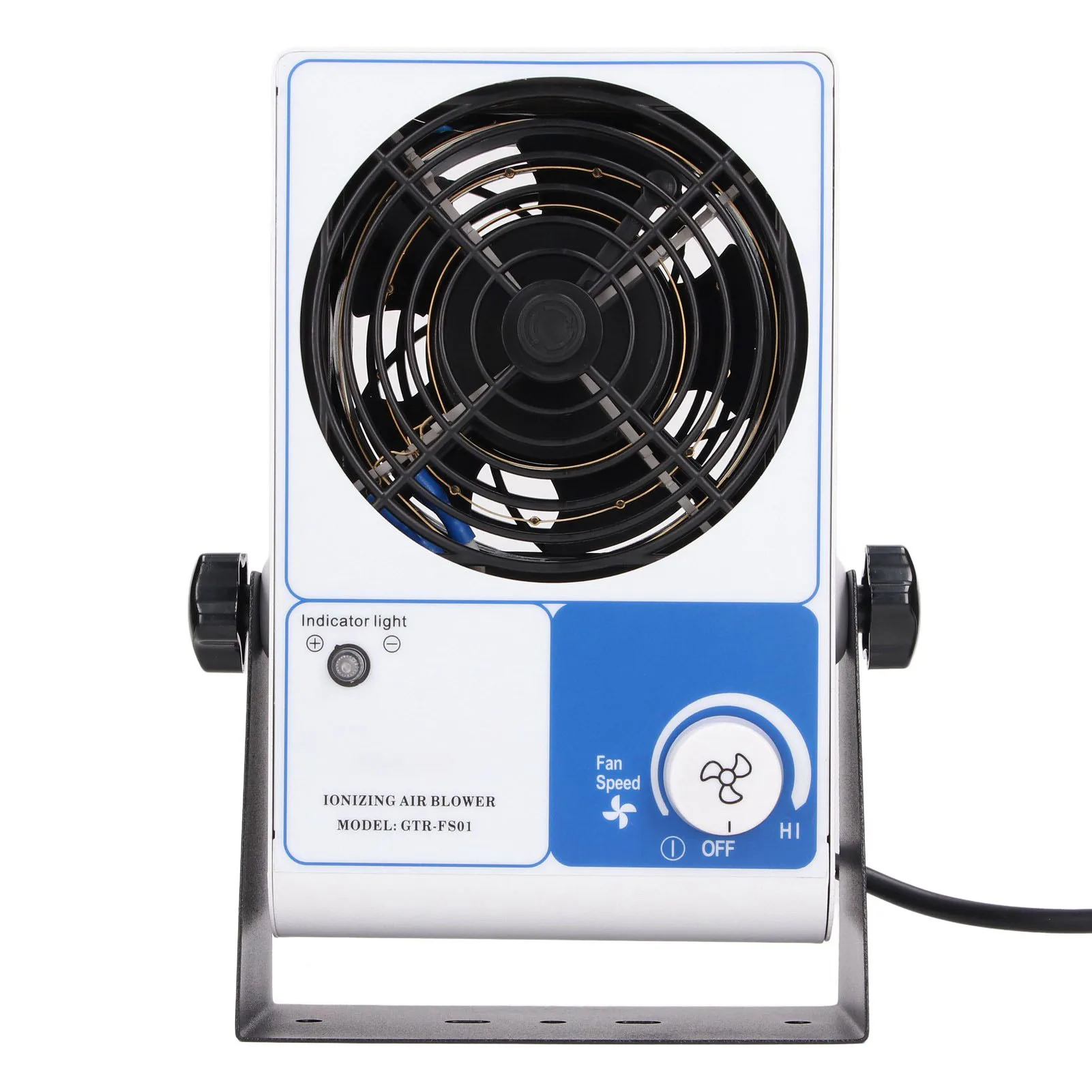 Ventilatore d'aria industriale antistatico per la rimozione della polvere Ventilatore ionizzatore ESD regolabile Ventilatore ionizzatore ESD Ionizzazione da tavolo per linee di produzione