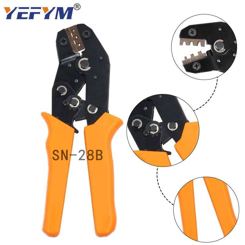 SN-28B crimping pliers 10 jaws for TAB 2.8 4.8 6.3/C3 XH2.54 3.96 2510/tube/non insulation terminals electrical clamp kit tools