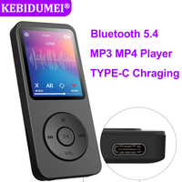 Bluetooth 5.4 MP3 Player MP4 Player Built-in Speaker Portable Stereo Lossless Music Player Support FM Radio E-Book Recording