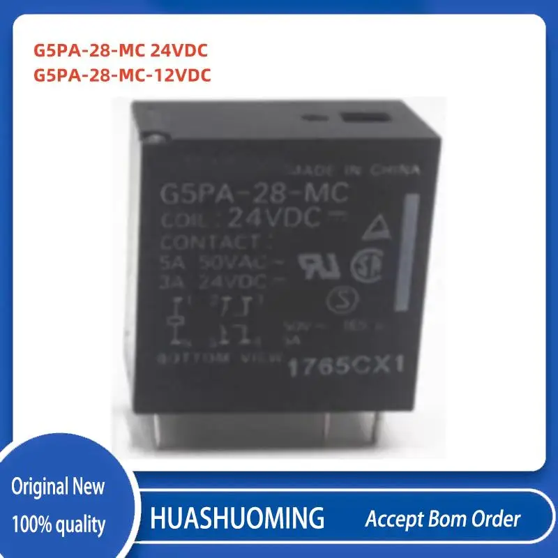 10Pcs/LOT  New G5PA-28-24V G5PA-28-24VDC G5PA-28-MC-24V G5PA-28-MC-24VDC G5PA-28-12V G5PA-28-MC-12VDC 6PINS 5A