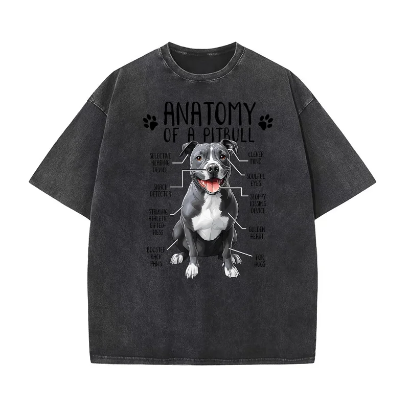 

Funny Anatomy Pitbull Dog Cute Pittie Lover Pit Bull Owner Premium T-shirt Men's Tee Shirts Short Sleeve Male Clothes Fashion