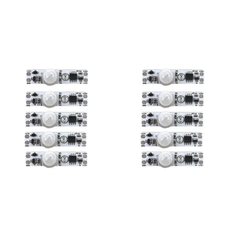 10PCS DC 5-24V 12V PIR Motion Sensor Switch Module Human Movement Sensor Detector Controller Switch Module-Y47A