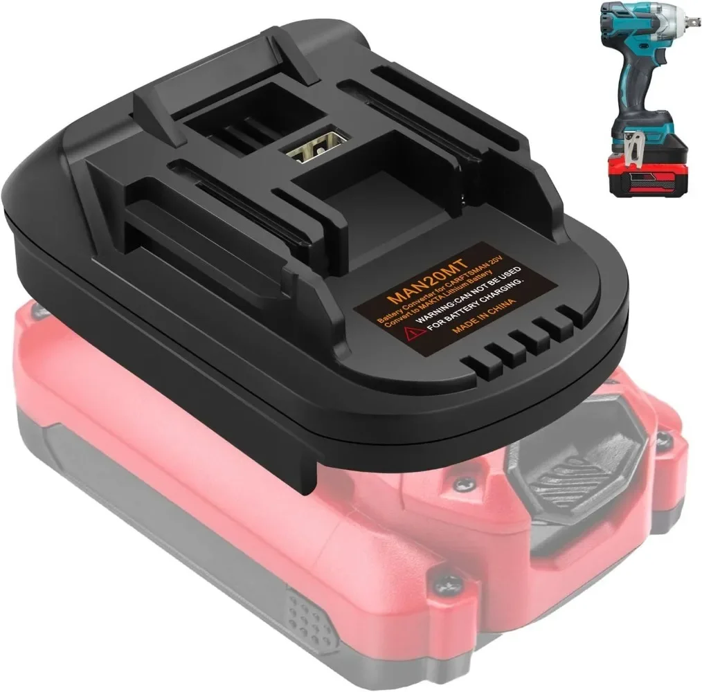 for Craftsman 20V to for Makita 18V Tool Adapter for Craftsman 20V V20 Li-ion Battery Converter to for Makita 18V Power Tools