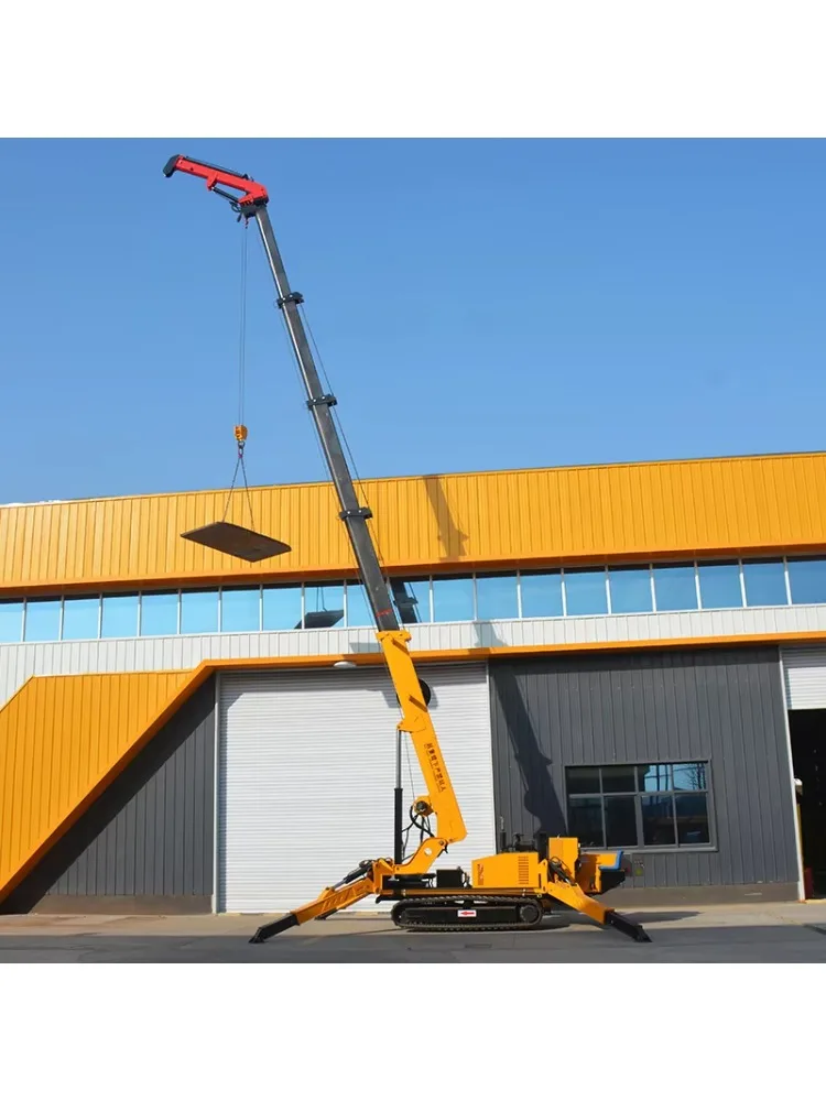 1 Ton 3 Ton 8 Ton Electric Spider Crawler Crane  Fly Jib Knuckle Boom Crane  Track Spider Crane With Articulating Arm Basket