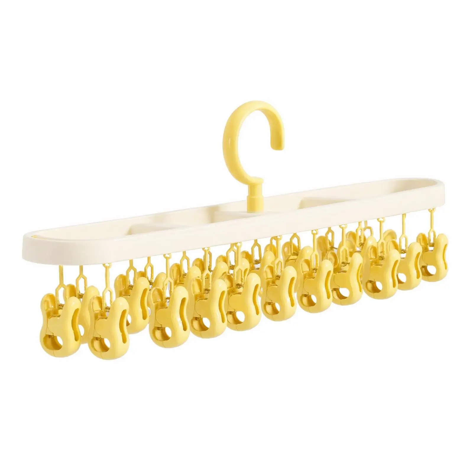 Hanging Rack with Clips Space-Saving Drying Rack with Clips Swivel for Apartment