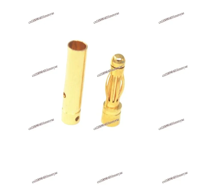 Model aircraft pure copper gold-plated banana head 3.5/4/mm banana head/motor ESC plug DIY welding plug