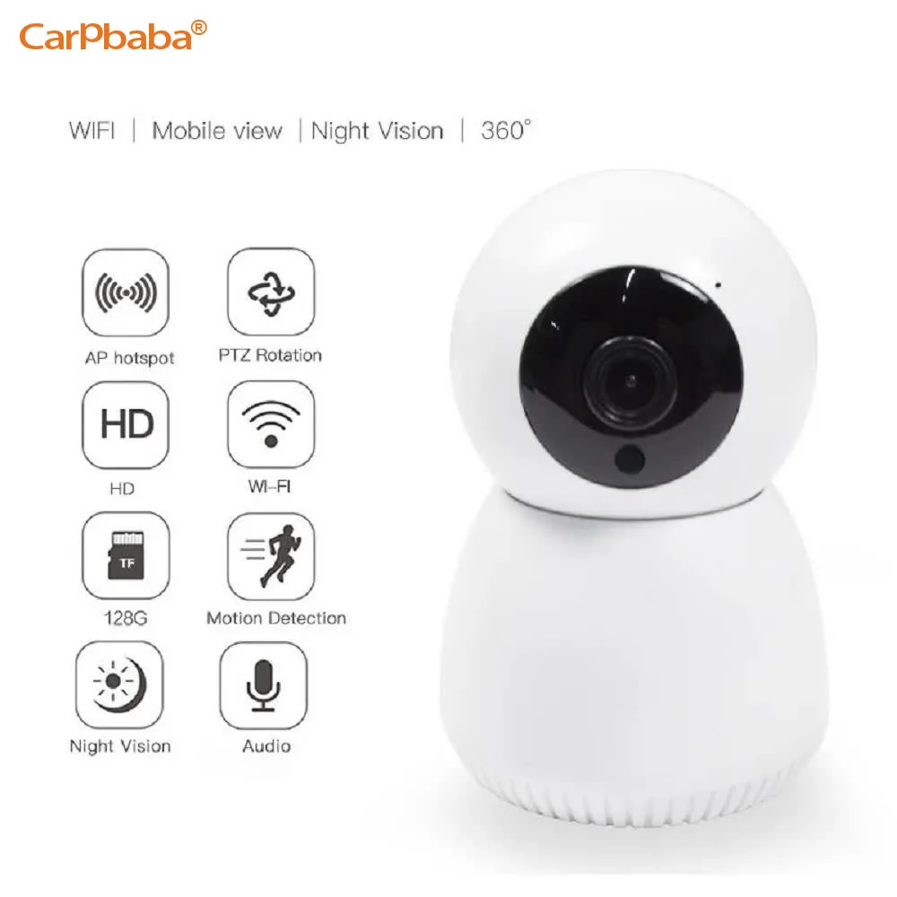 Carpbaba Snowman camera Night Vision Baby Monitor 2-Way Audio HD Smart Surveillance Camera Motion Detection Intelligent Home cam