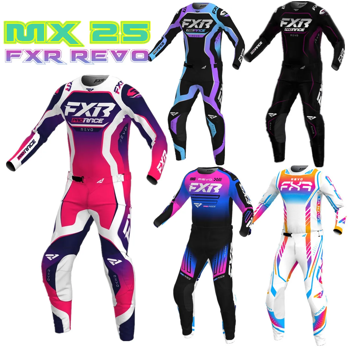 2025 FXR REVO mx Gear Set Off Road Motocross Jersey Set Motorcycle Clothing Breathable ATV Dirt Bike Combo Moto Kit