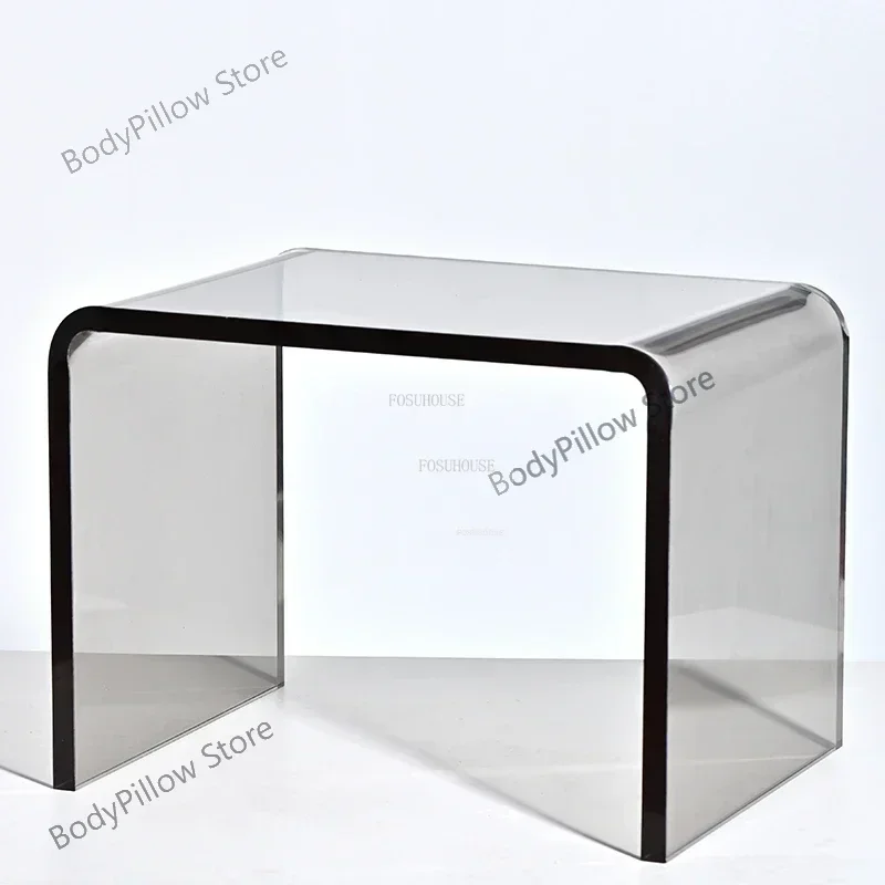 

Nordic Transparent Acrylic Stools Living Room Ottomans Light Luxury Creative Shoe Changing Stools Home Furniture Plastic Stool