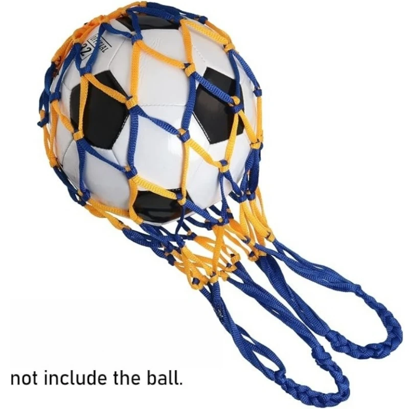 Basketball-Netztasche aus dickem gewebtem Nylon-Mesh, strapazierfähige Tragetasche für Basketball-, Fußball-, Volleyball- und Sportbälle. – Detail 6