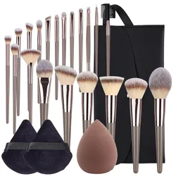 1/20Pcs Set di pennelli per trucco pennello per correttore fard in polvere sfusa evidenziatore pennello per fondotinta donna cosmetici strumenti per il trucco di bellezza