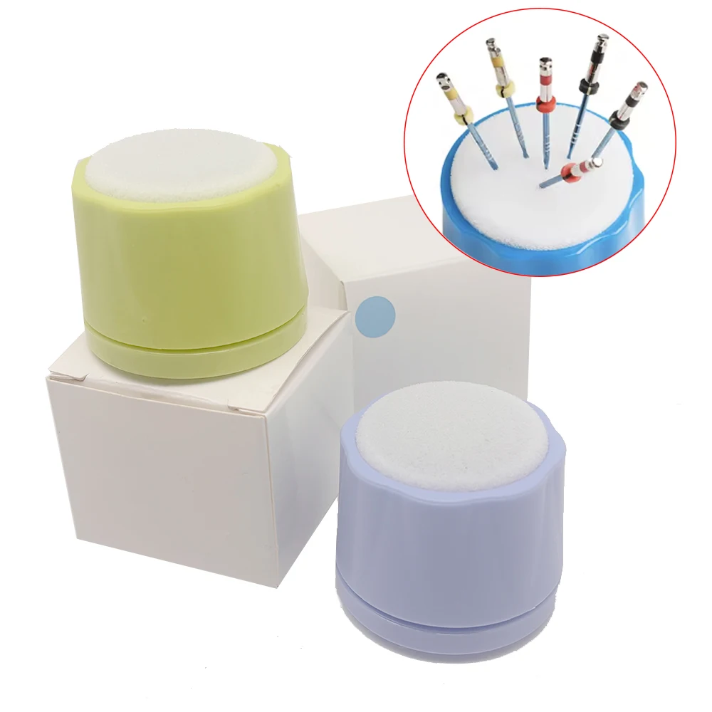 

Dental Endodontic File Stand with Foam Sponge for Root Canal Instrument Cleaning and Storage in Clinic or Lab