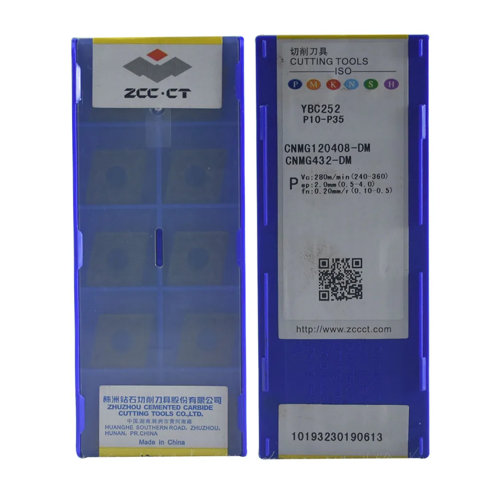 CNMG original 120208 -DM YBC252 CNC carboneto insere ferramenta de torneamento de torno para aço