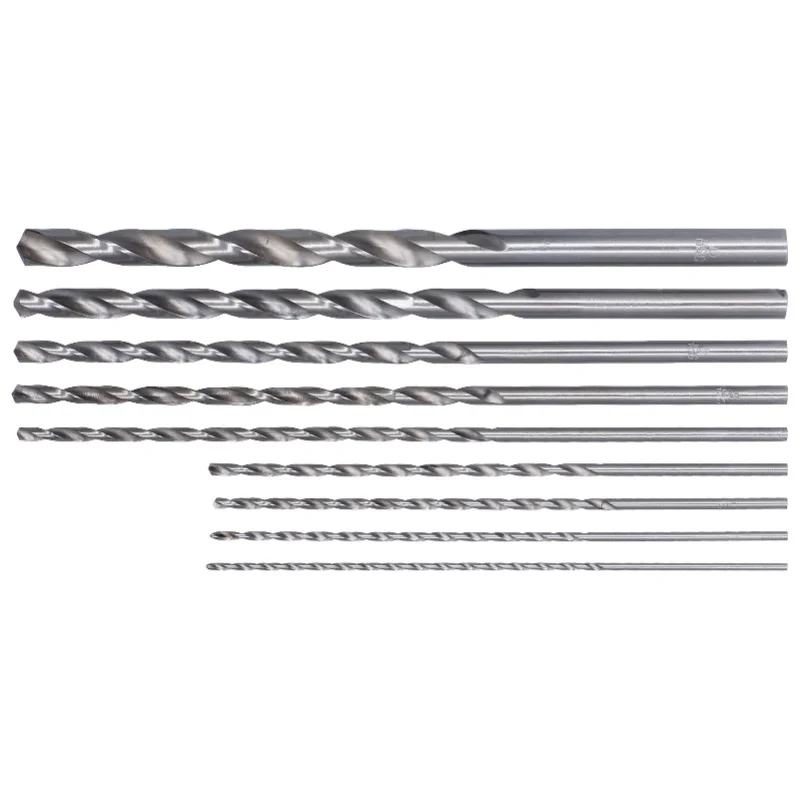 

9Pcs Twist Drill Bit Extra Long High Speed Steel Drilling Tool Set Kit For Plastic Wood