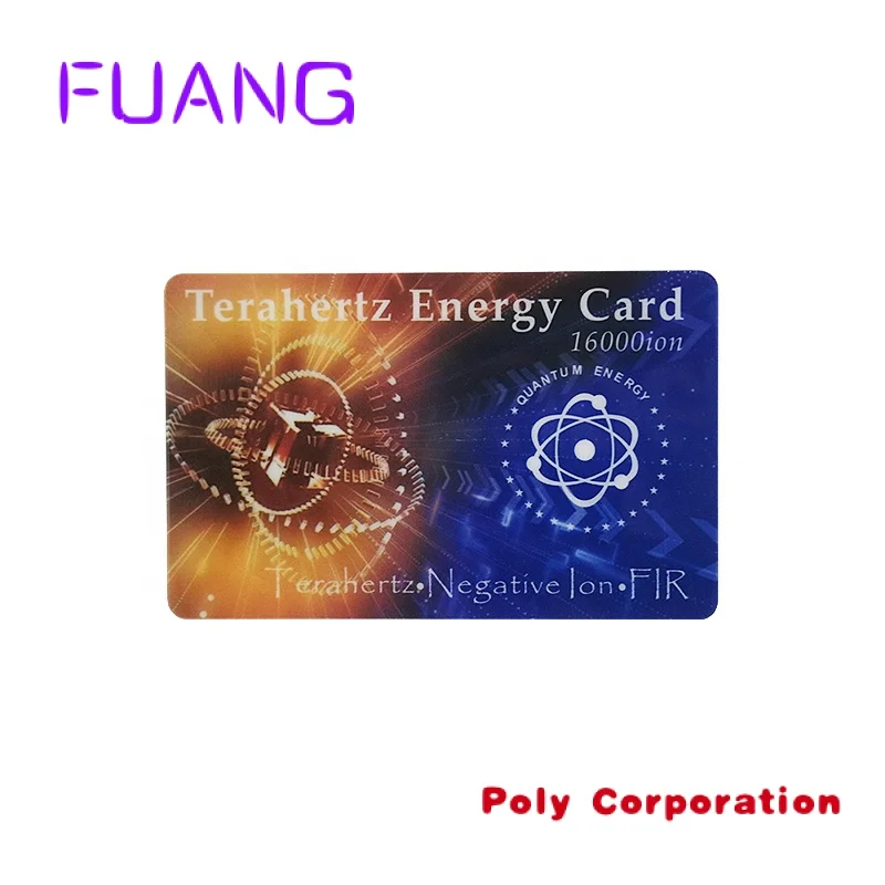 Custom  Newest Terahertz card with Negative ions 16000cc Bio nano Terahertz energy saving card FIR fuel saver card for health ca