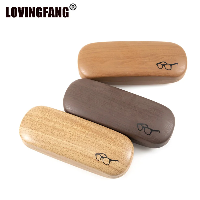 

High Quality Hard Glasses Case Women Wood Grain Eyeglass Case Cover Portable Reading Glasses Box For Men Spectacle Cases