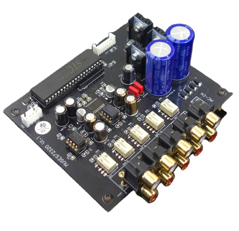 

2.08 Inch OLED MUSES72320 HIFI Preamplifier Volume Controller 4 in 1 Out Relay Switching with Infrared Remote Control