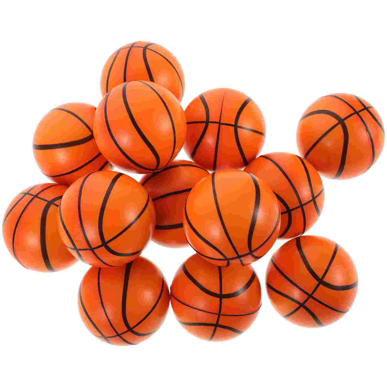 15 Pcs Basketball Sponge Relief Balls Kids Stress Foamed Toys Mini for Orange PU