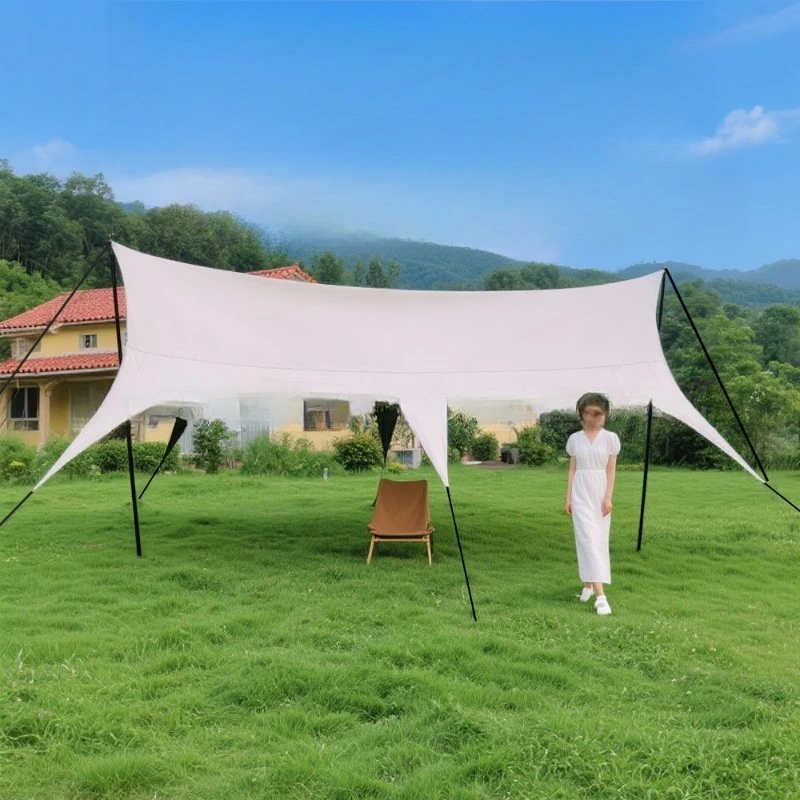 Camping octagonal canopy vinyl canopy sunshade rain shade camping canopy tent awning summer pergola