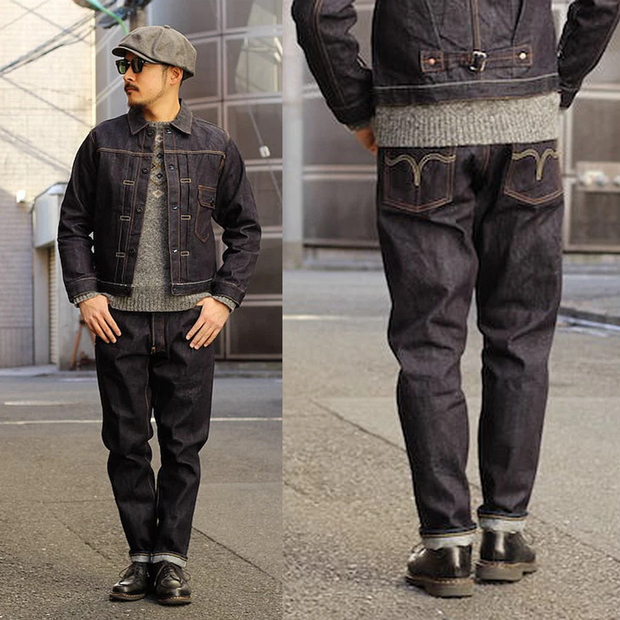 الذكرى السنوية العاشرة لـ Pherrows، جلد غزال نيلي 15.2 أونصة، جينز عتيق باللون الأحمر #6