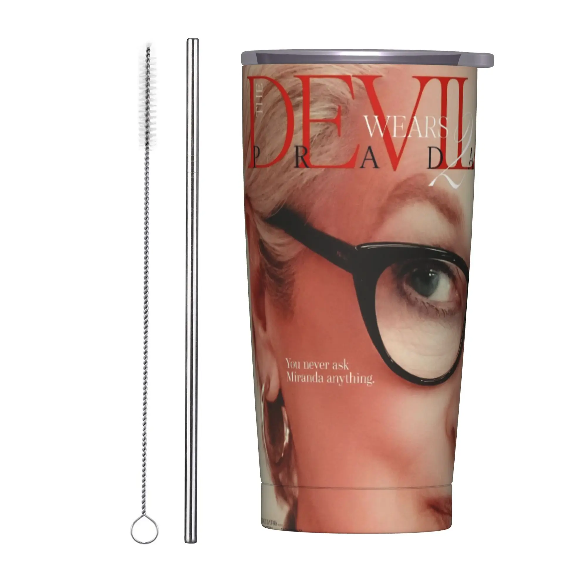 The Devil Wears Pradas 2 Moive Tumbler Vacuum Insulated  Thermal Cup Stainless Steel Double Wall Mug Water Bottle 20oz