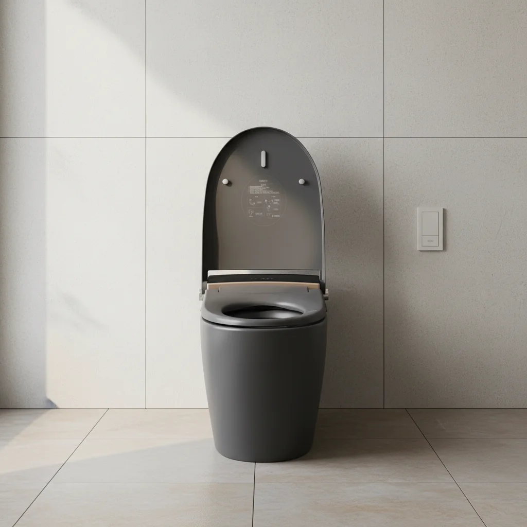 

High Quality Watermark Siphon Jet Flushing Gray Ceramic Intelligent Toilet Automatic Smart Toilet