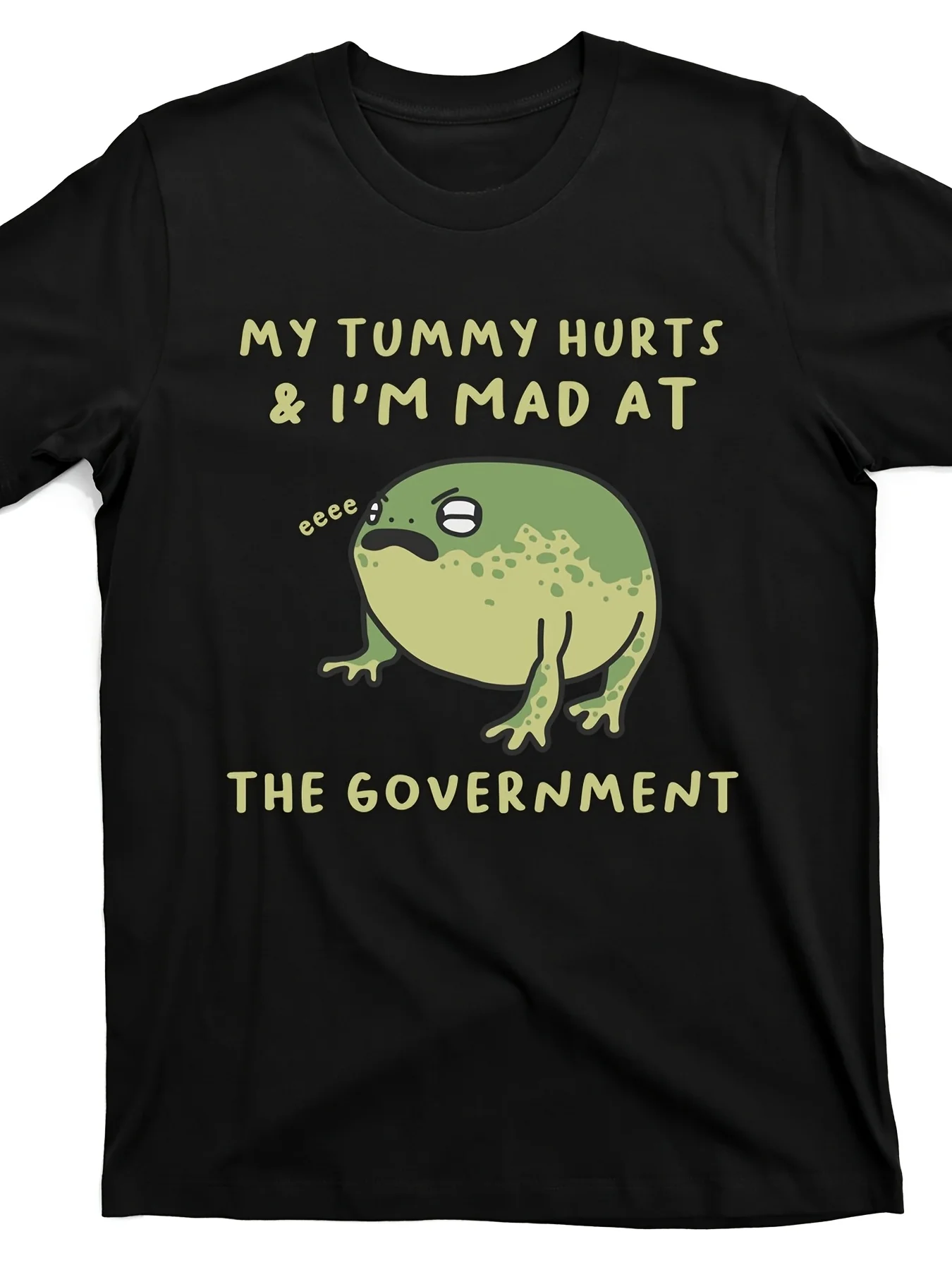 Funny Frog Political Satire Graphic Men's Casual Crew Neck T-Shirt - 