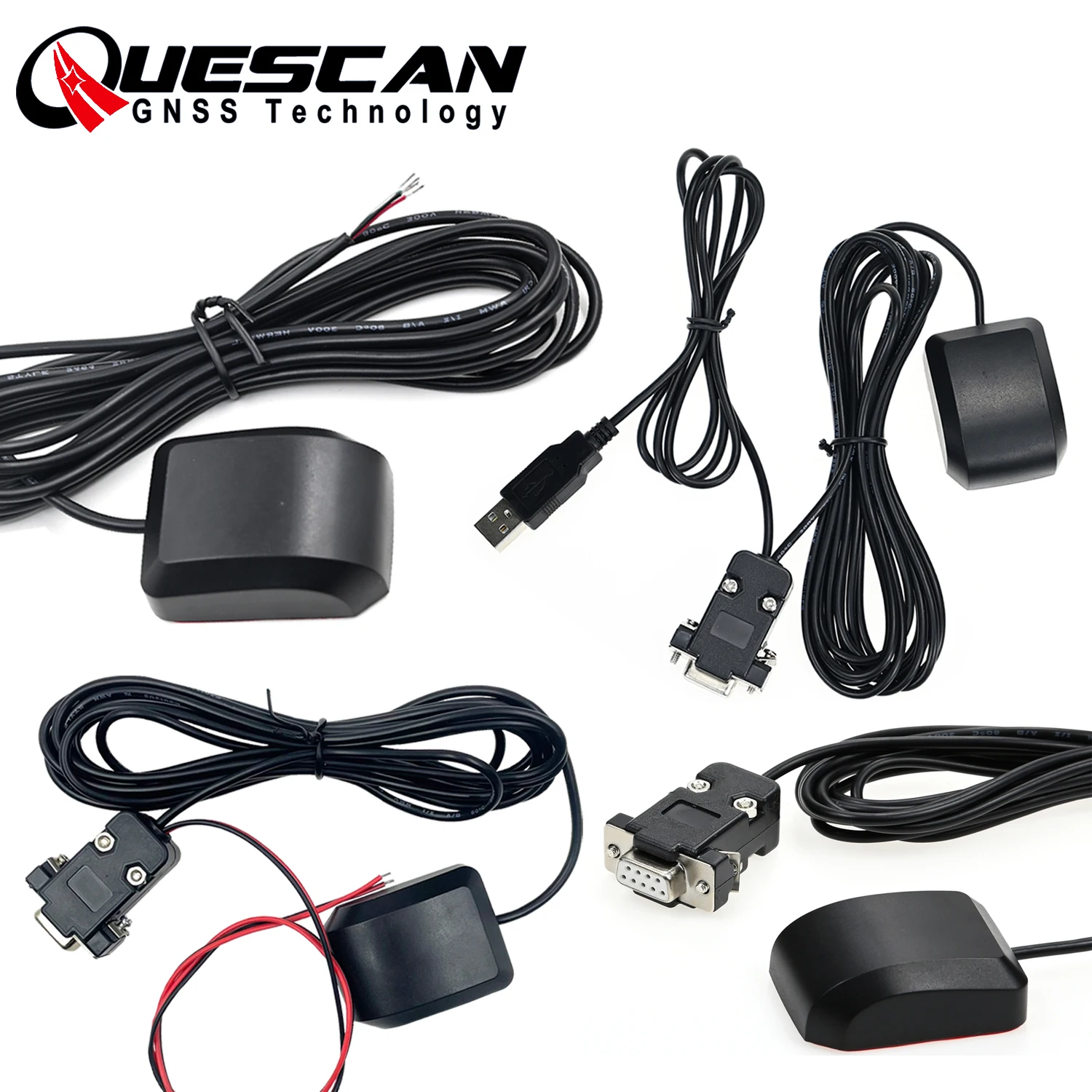 QUESCAN 3.3-5V Serial RS232 GPS Receiver NMEA 0183 RS-232 Antenna 9600 baudrate,GPS WAAS QZSS,MTK3339
