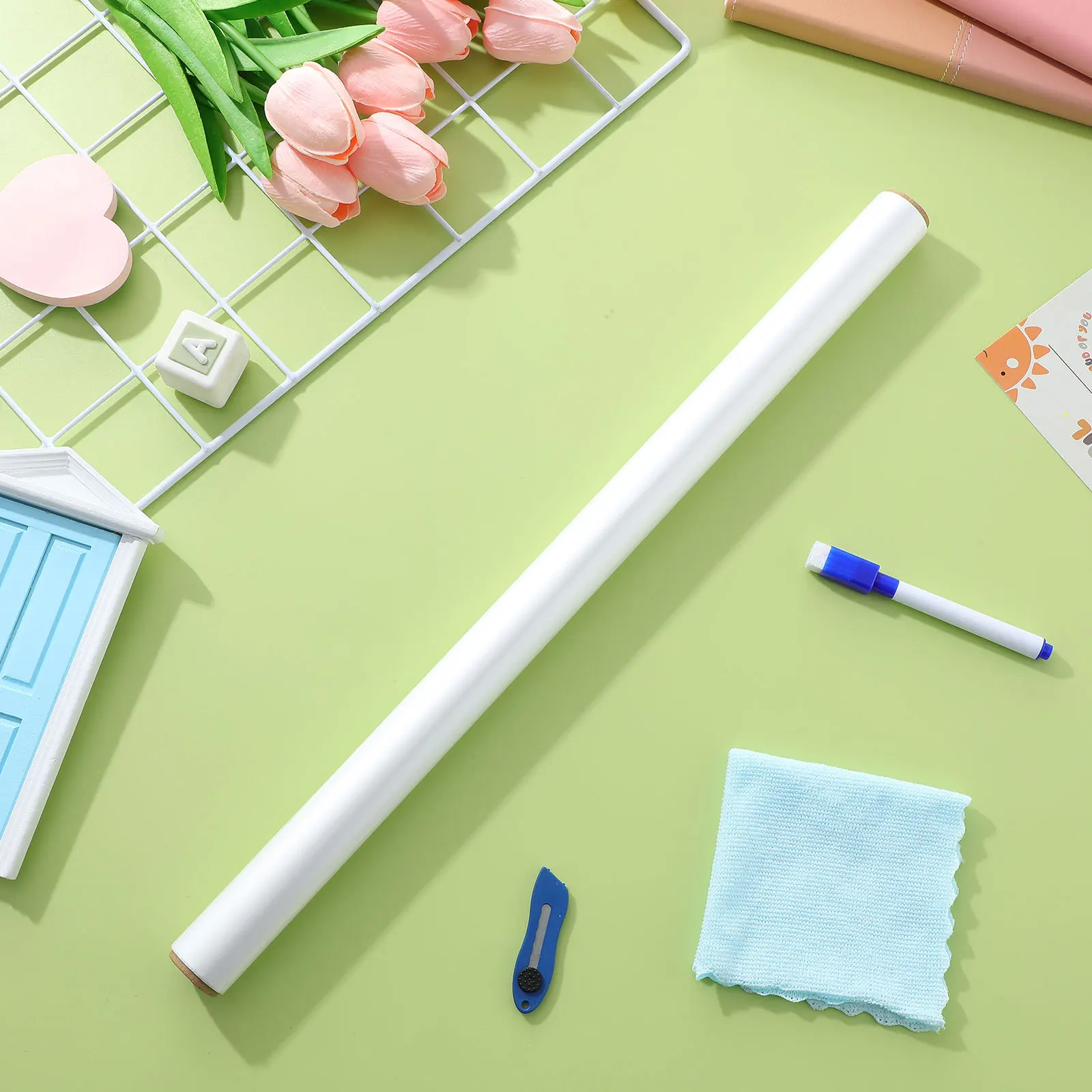 Reusable Dry Erase Roll Sticker for Wall Whiteboard Wallpaper Large Writing Surface Peel and Stick Board Paper Sheet