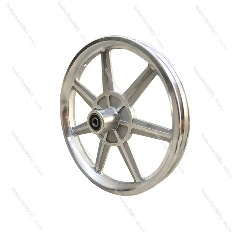 Chauffeur Front Wheel 12 Inch 14 Inch 16 Inch Folding Electric Car Disc Brake Front Wheel Hub Aluminum Alloy One-piece Wheel