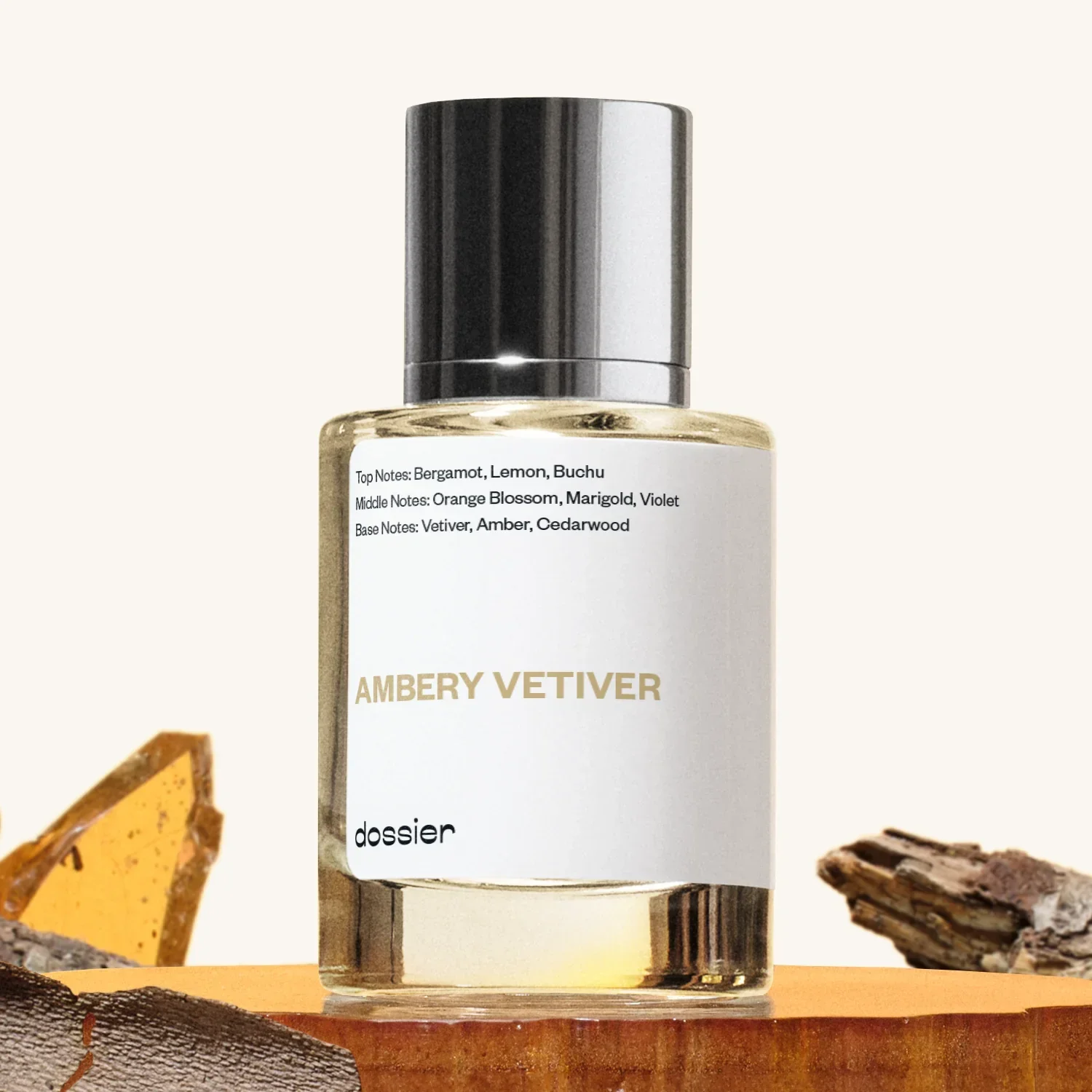 Dossier Ambery Saffron EDP 1,7 onças / 50ml – Perfume de presente de longa duração unissex Oriental Amber picante