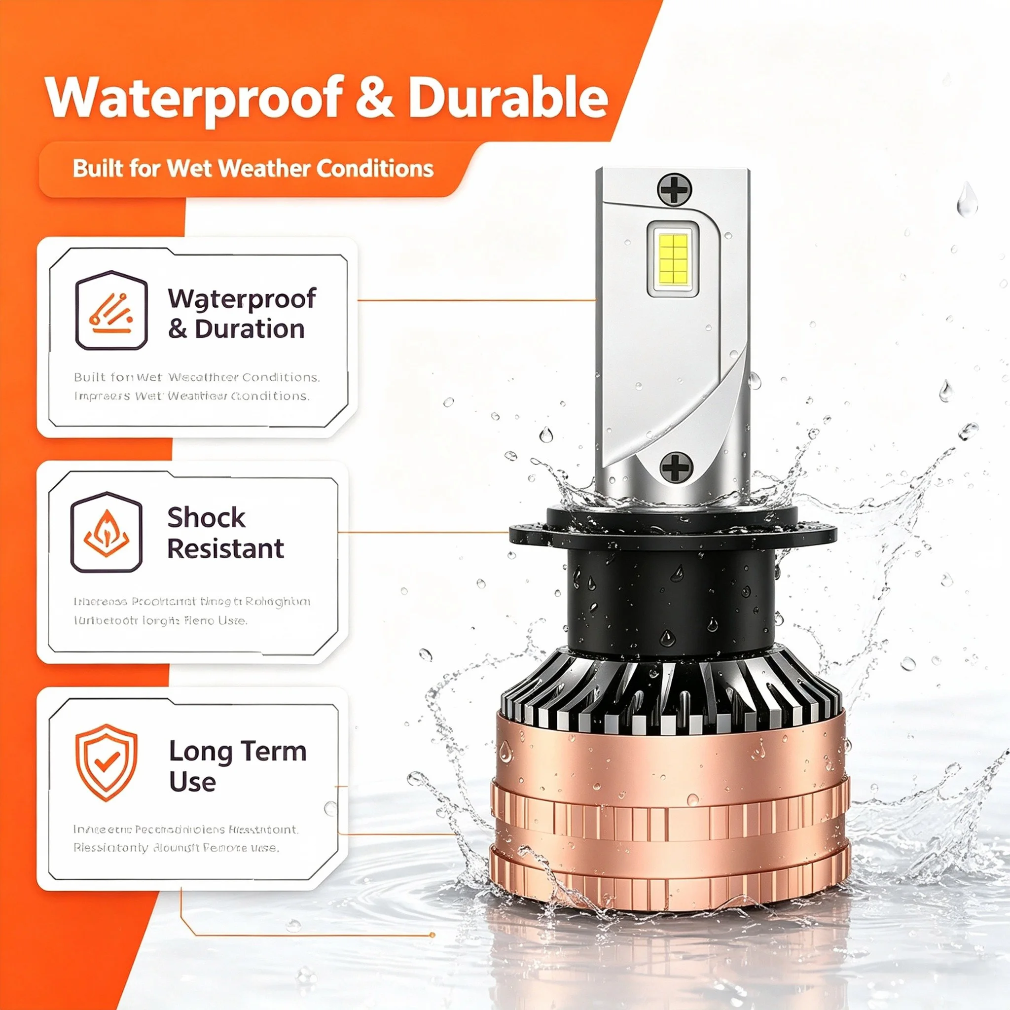 Heyword 2pcs H1 H3 H4 H7 LED H8 H11 9005 HB3 9006 HB4 9012 Hir2 Led Headlight Bulb  Light Automobile Kit H7 Turbo Car Fog Lamp