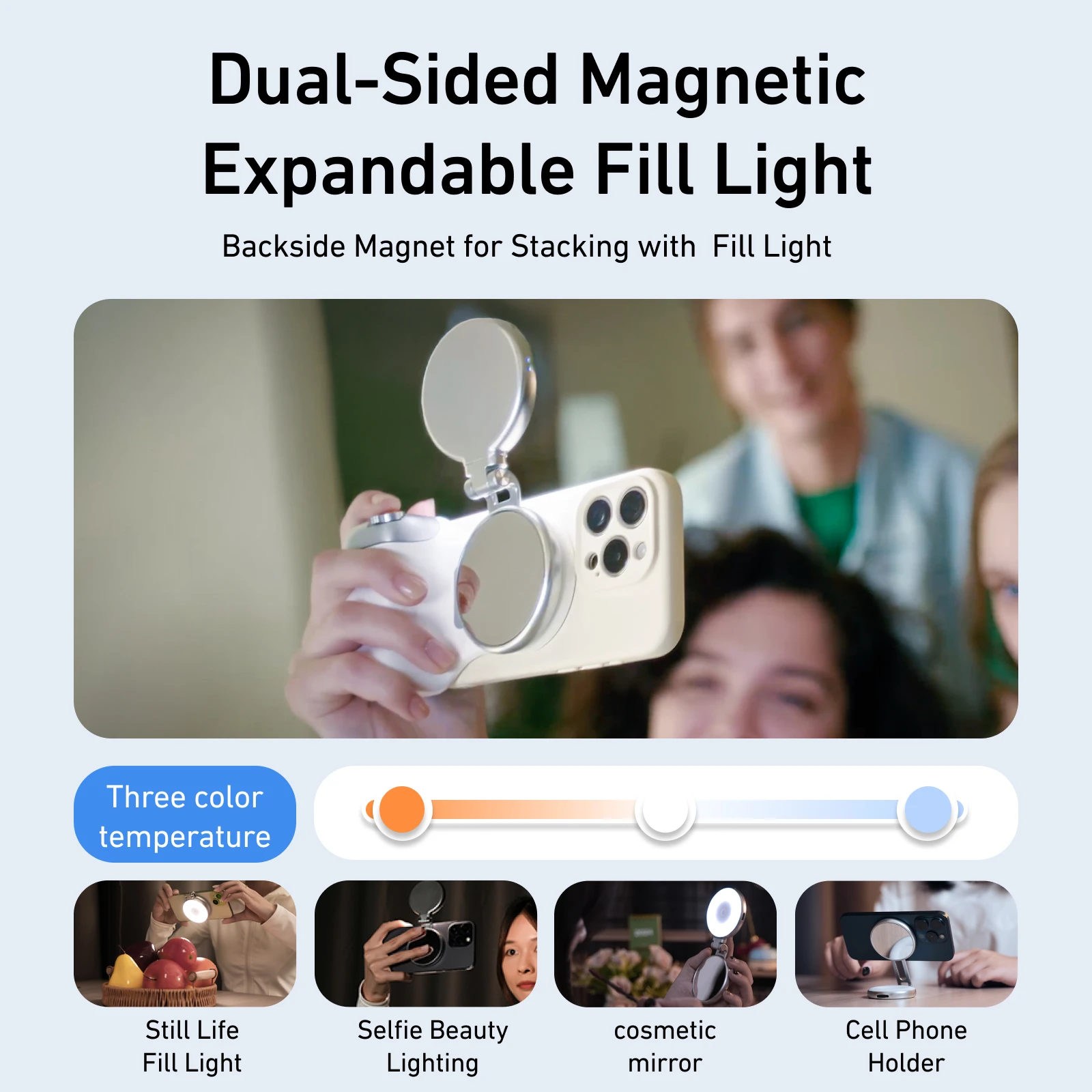 Tempat Pemotretan Ponsel Pintar Magnetik Pegangan Tangan Ponsel Pegangan Kamera Remote Control Bluetooth untuk iPhone Magsafe 16 15 Pro Android