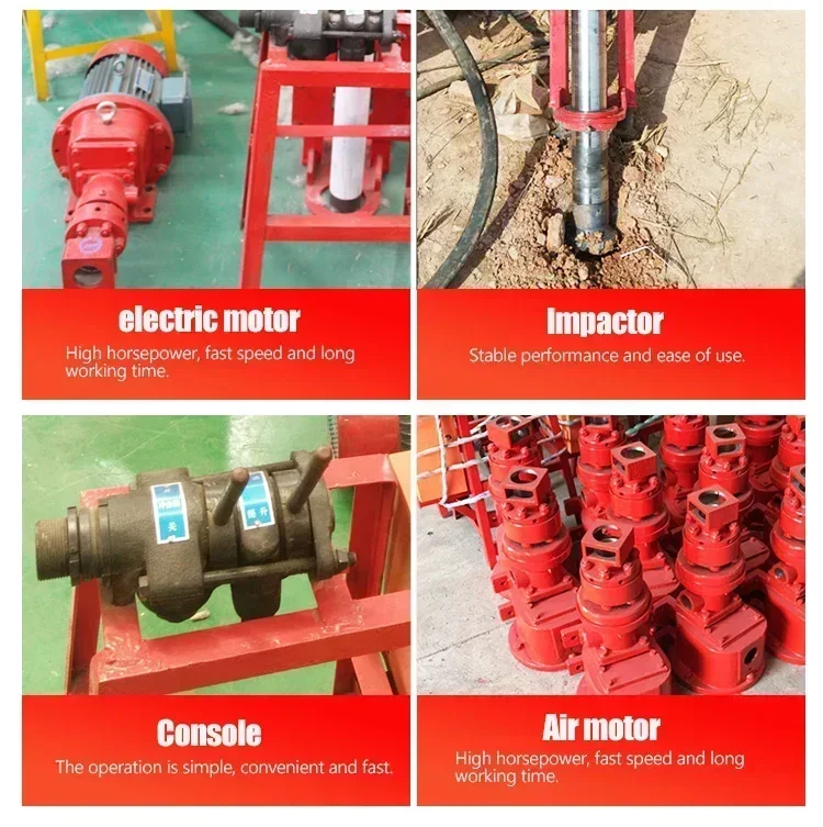 جهاز حفر الصخور الهوائي المحمول DTH 100 متر في تعدين المحجر