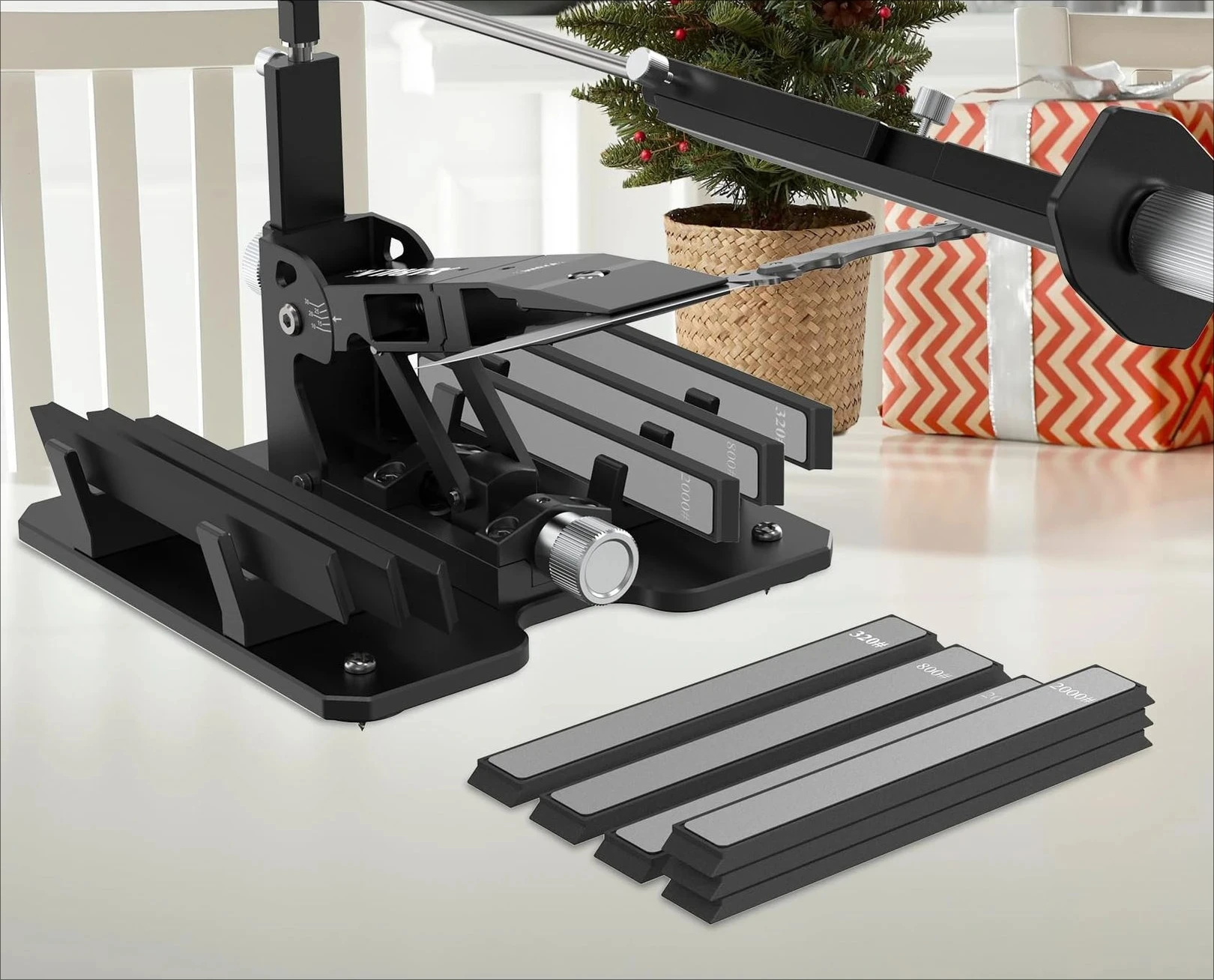 Knife Sharpener System , Heavy Duty Aluminum Professional Knife