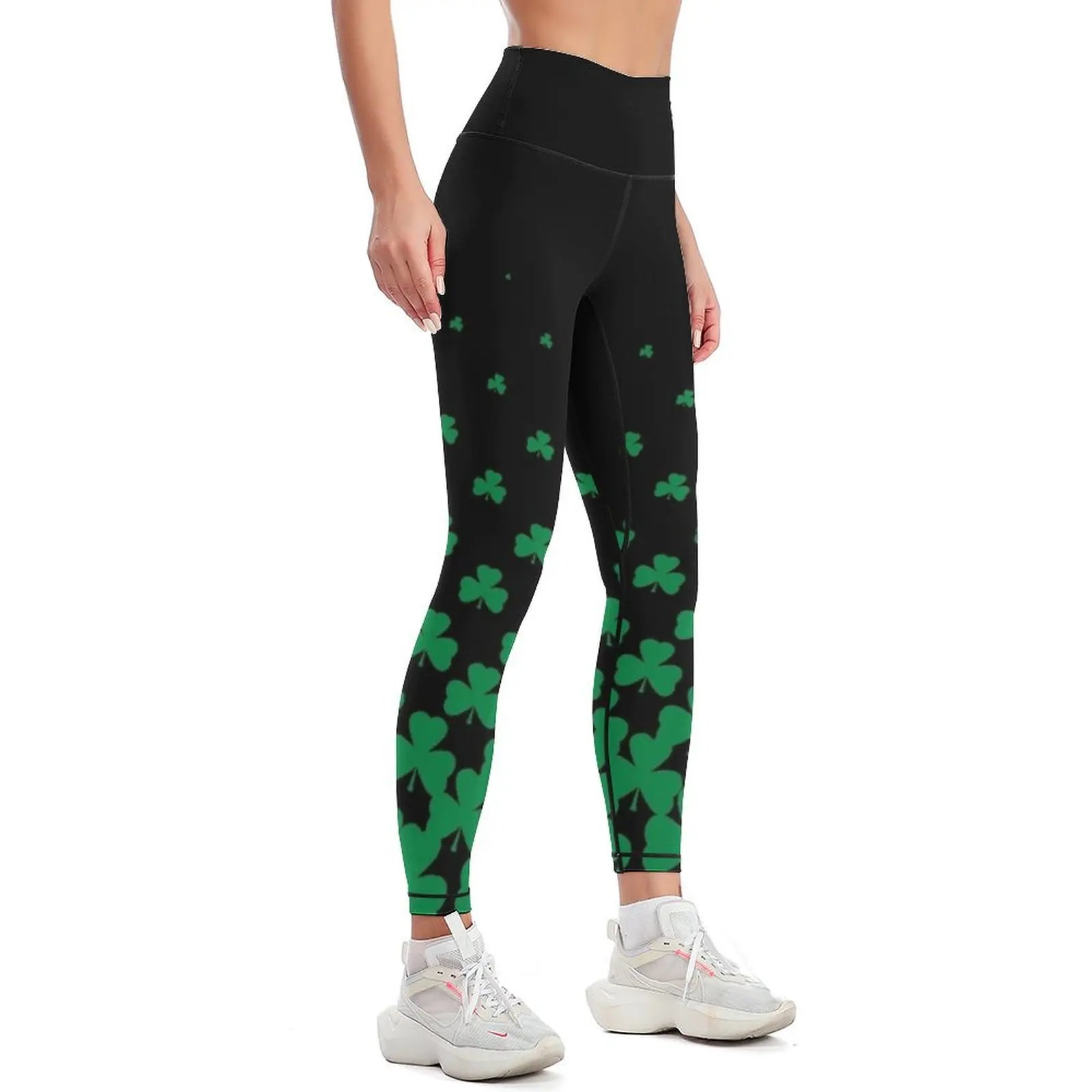 Irish Shamrock Art Leggings sports tennis for Leginsy push up Womens Leggings