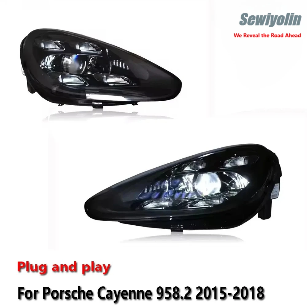 

Car LED Headlight Parts For Porsche Cayenne 958.2 2015-2018 DRL Brake Turn Signal Lamp Plug And Play