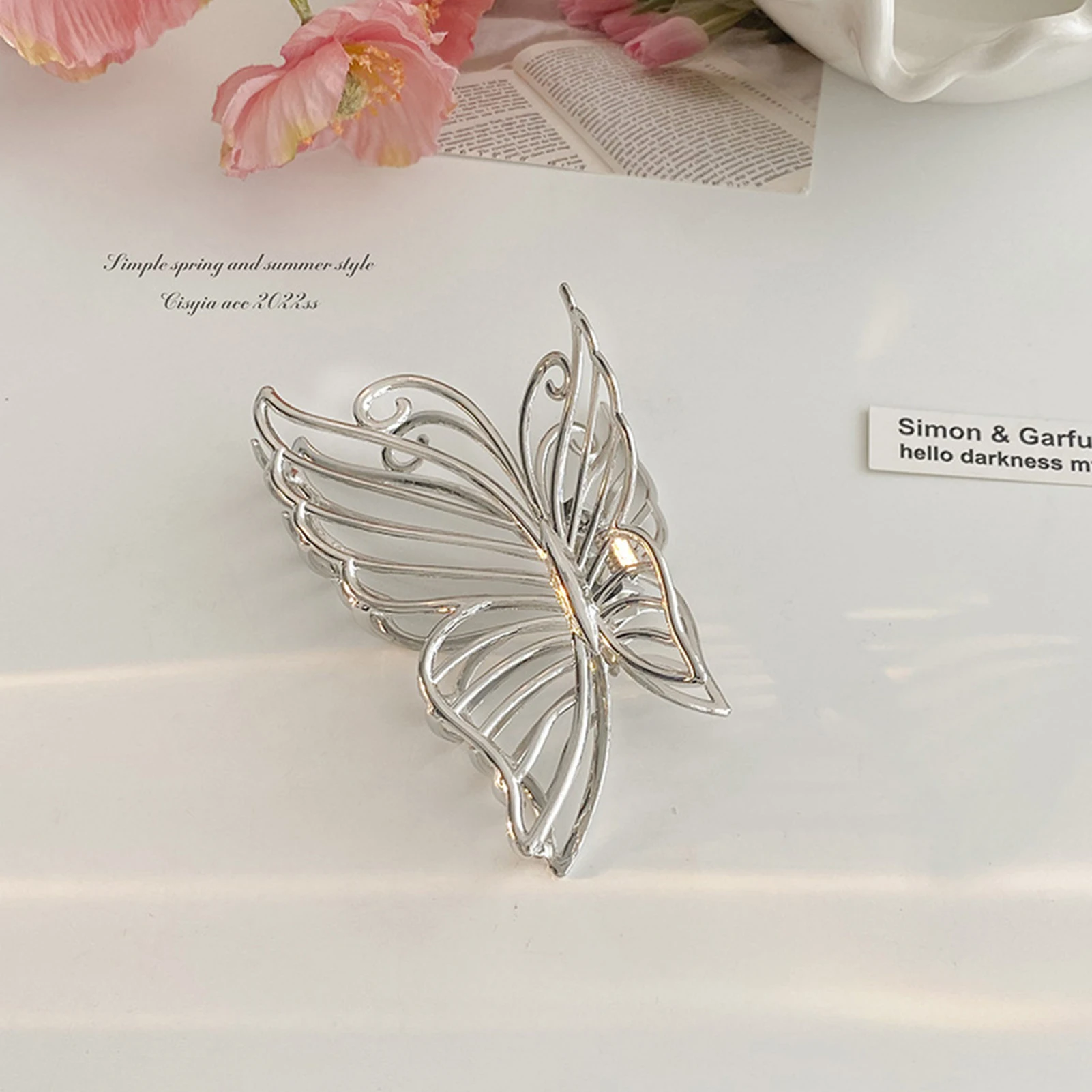 Gold/Silber Farbe Legierung Schmetterling Haar Klaue Clips Frauen Mädchen Pferdeschwanz Halter Koreanische Mode Haar Styling Schmuck Kopfbedeckungen – Detail 4