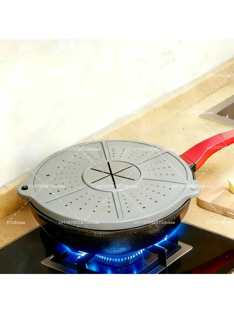 1Pcs Kitchen Oil Proofing Lid Filter Foldable Frying Pan Cover Splatter Screen Spill Proof Kitchen Cooking Tools